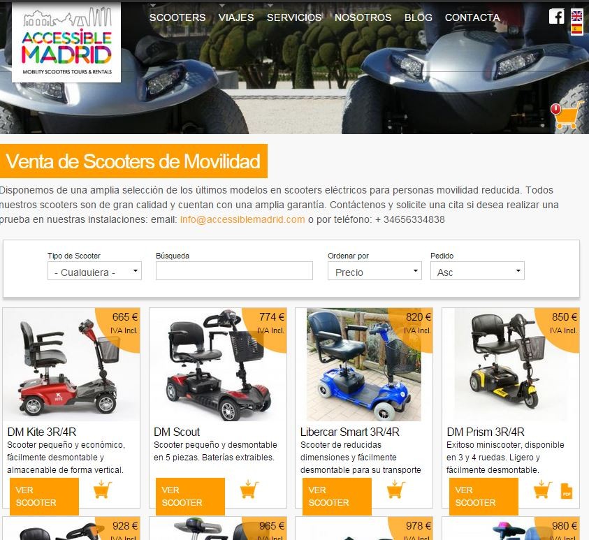 Accessible Madrid: Nueva Tienda Online de Scooters de Movilidad