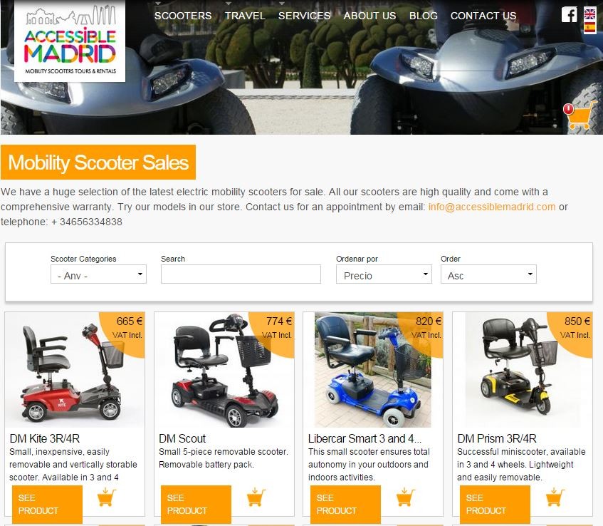 Accessible Madrid: Mobility Scooter New Online Store 