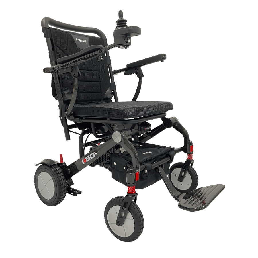 Pride i-Go Lite ultralight folding power chair with carbon fiber frame