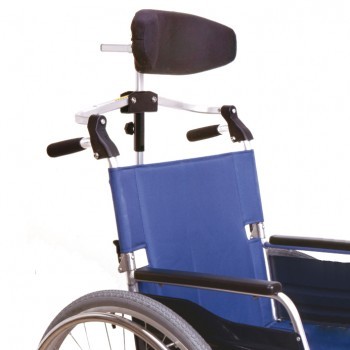 Foldable wheelchair headrest 