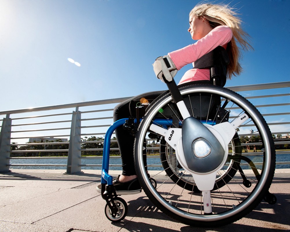 NuDrive Air Instant Wheelchair Self-Propulsion