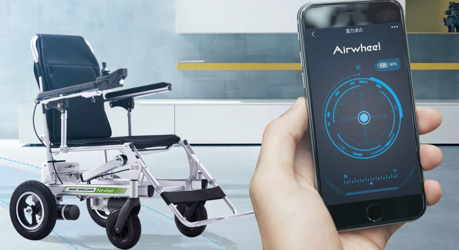 Airwheel H3PS Mini silla de ruedas eléctrica ultraligera plegable con control remoto